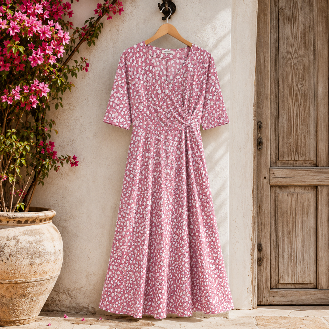 Sophia | Elegant Polka Dot Midi Dress