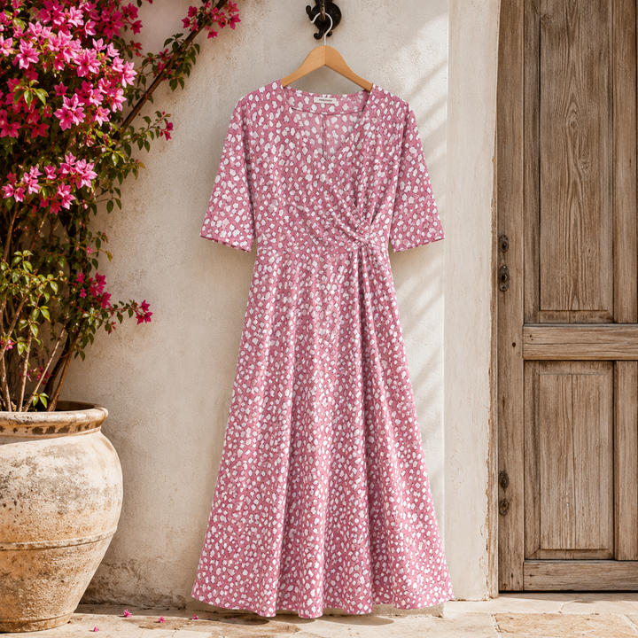 Sophia | Elegant Polka Dot Midi Dress
