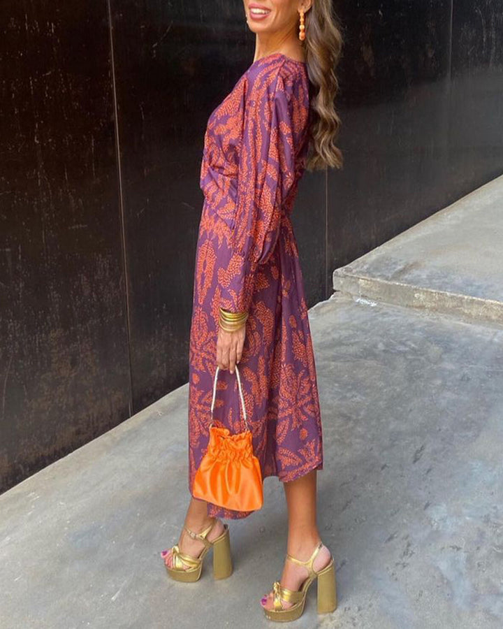 Vivienne | Printed Midi Dress