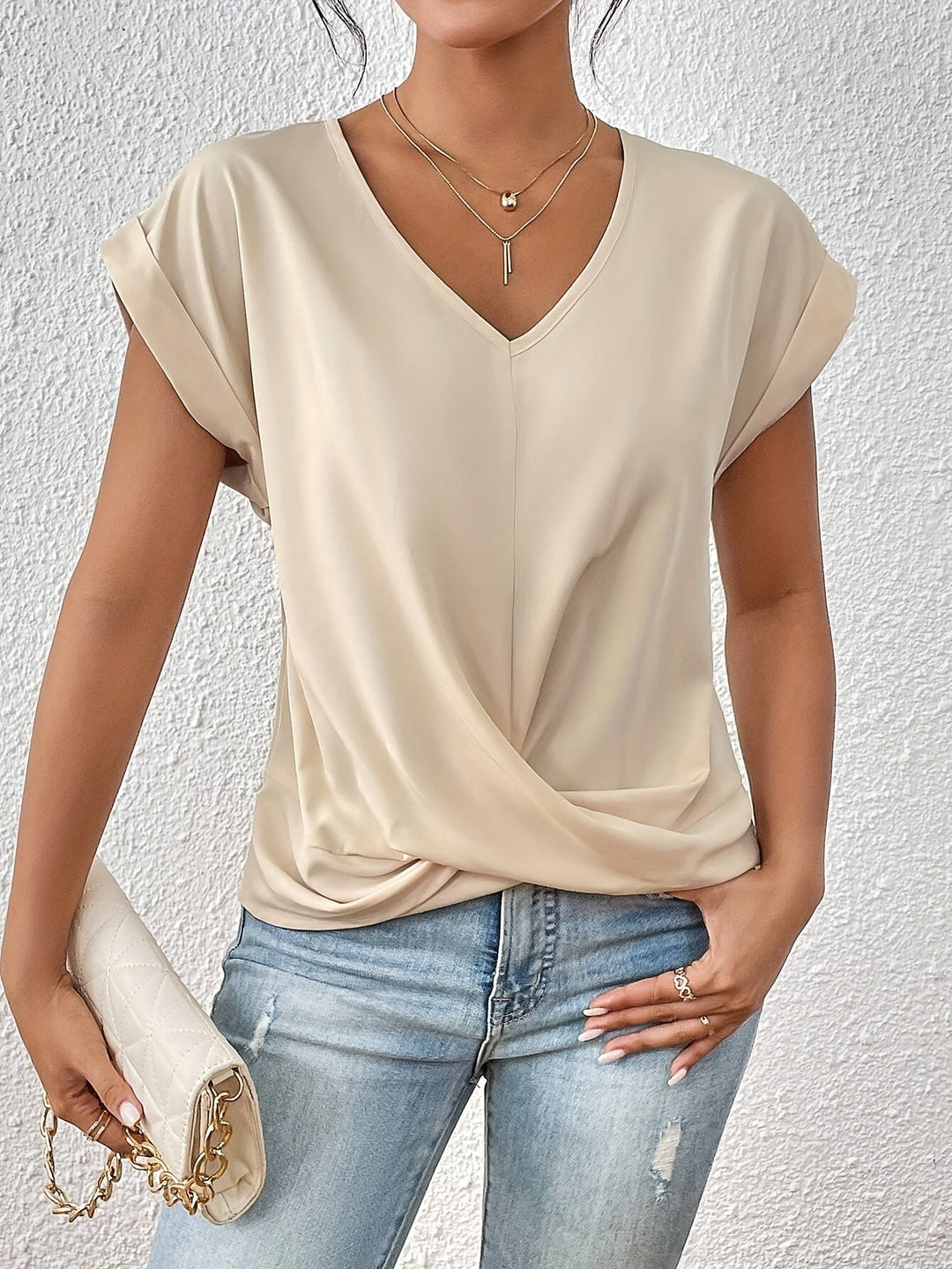 Zoe | V-Neck Twist-Front Top