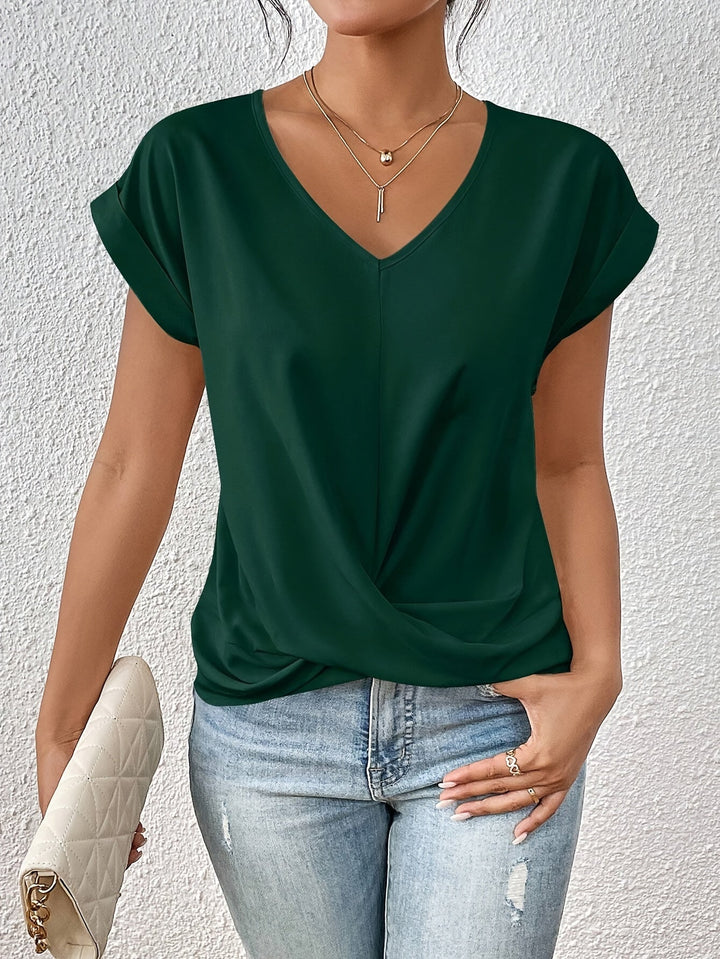Zoe | V-Neck Twist-Front Top