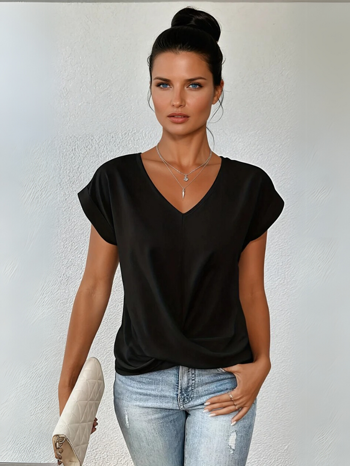 Zoe | V-Neck Twist-Front Top
