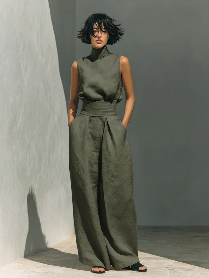 Flor | Sleeveless Wide-Leg Set