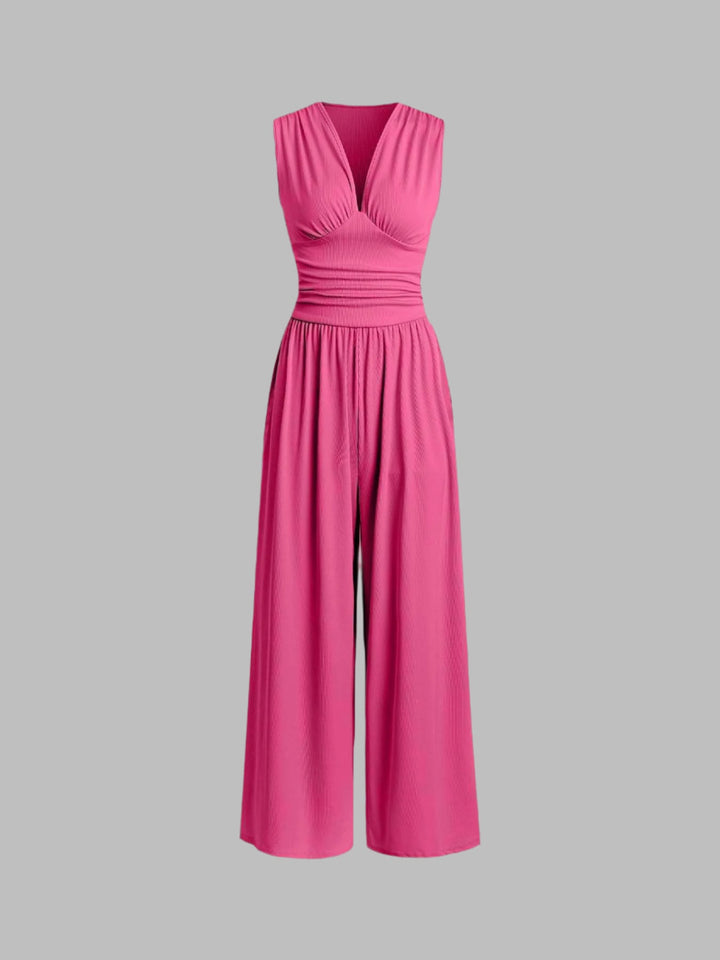 CHARITY | Chic Sleeveless Wide-Leg Jumpsuit