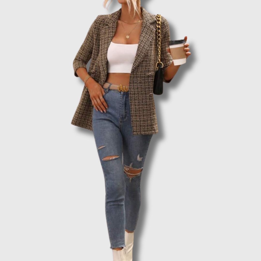 Tina | Chic Tweed Blazer