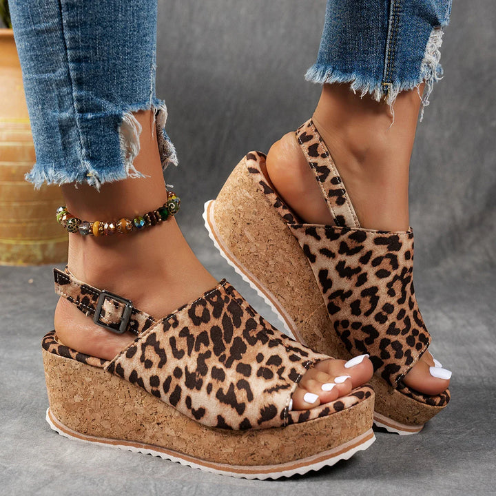 Cassandra | Cork Wedge Sandals