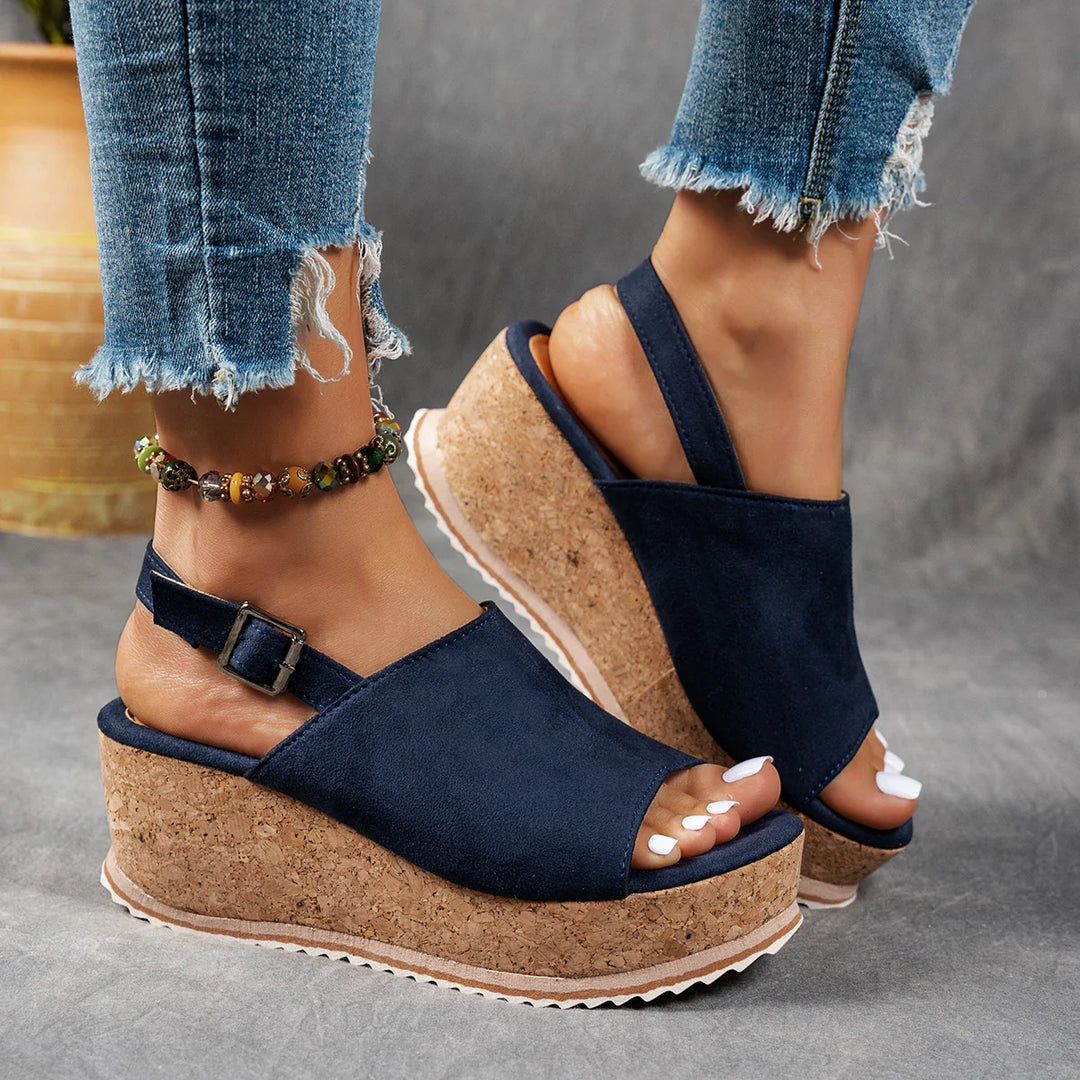 Cassandra | Cork Wedge Sandals