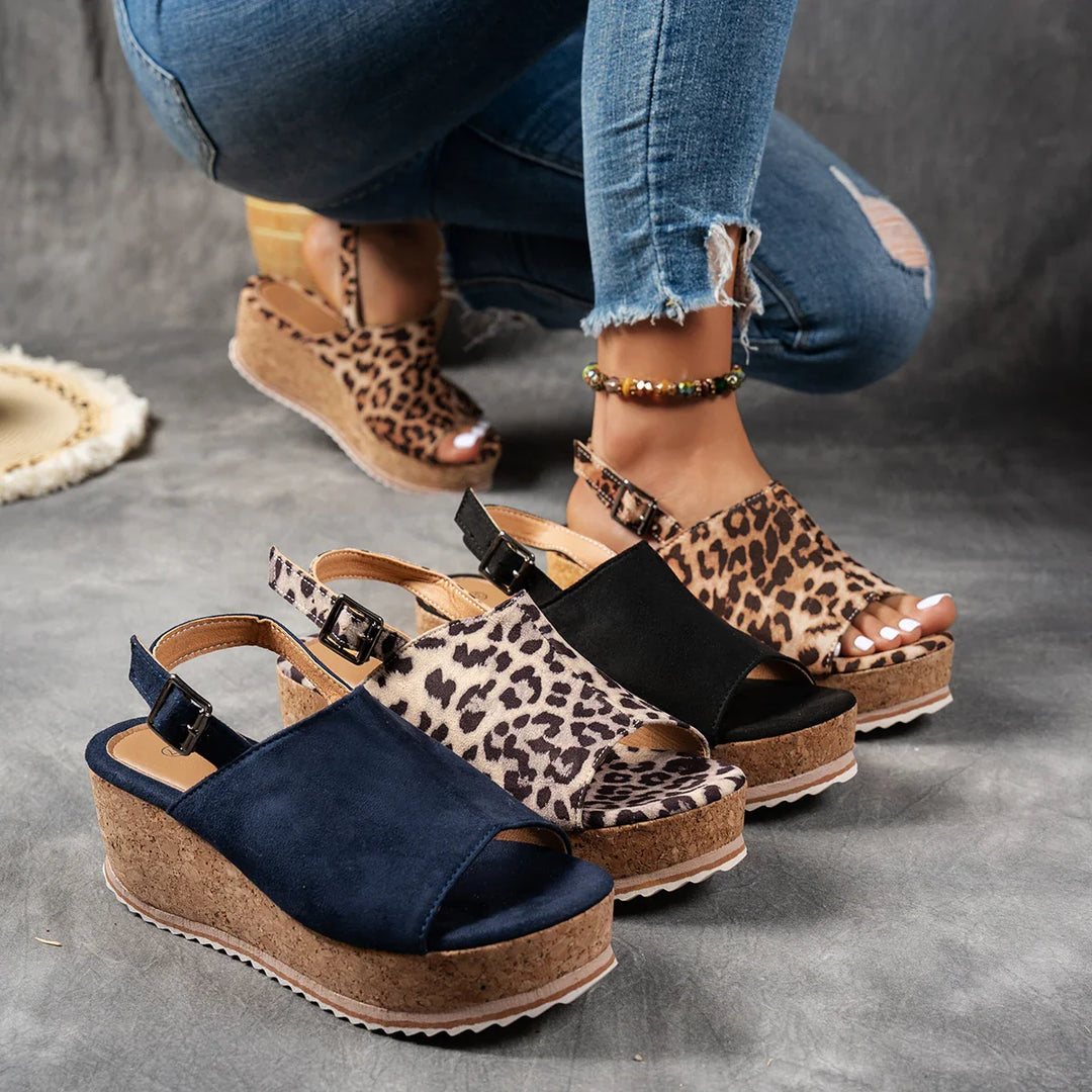 Cassandra | Cork Wedge Sandals