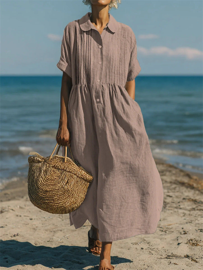 Evelyn | Relaxed Button Dress