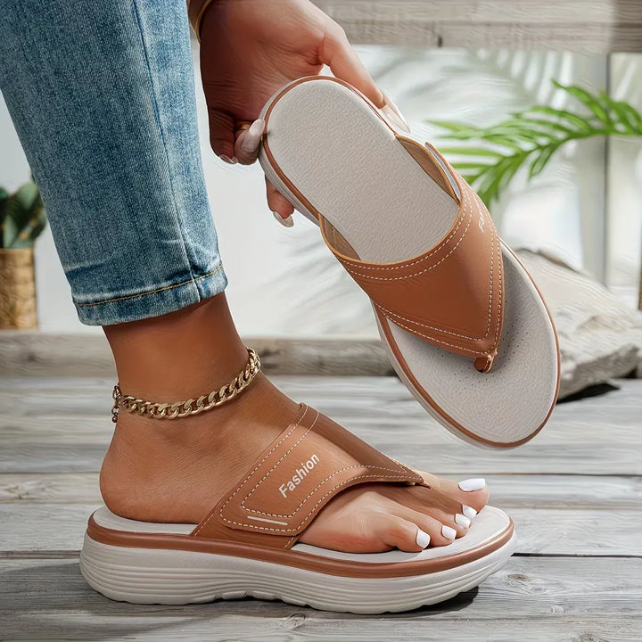 Grace - Women’s Thick Sole Comfort Flip-Flop Sandals