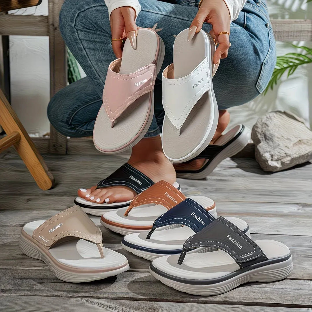 Grace - Women’s Thick Sole Comfort Flip-Flop Sandals