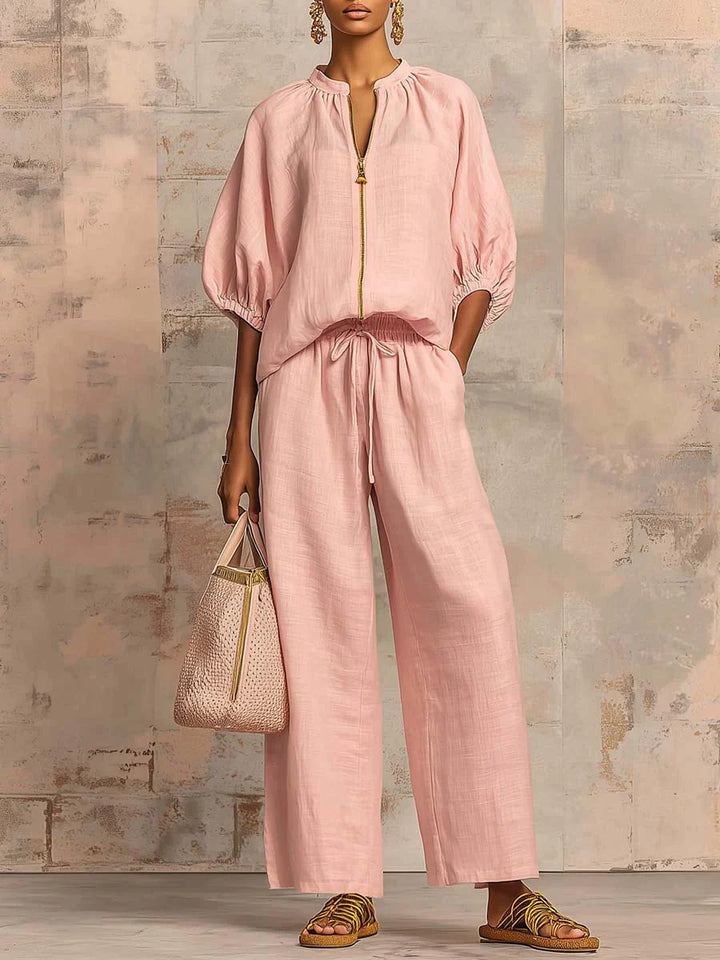 Alba | Button-Front Two-Piece Set