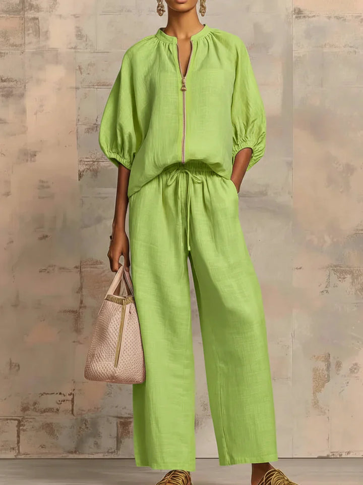 Alba | Button-Front Two-Piece Set