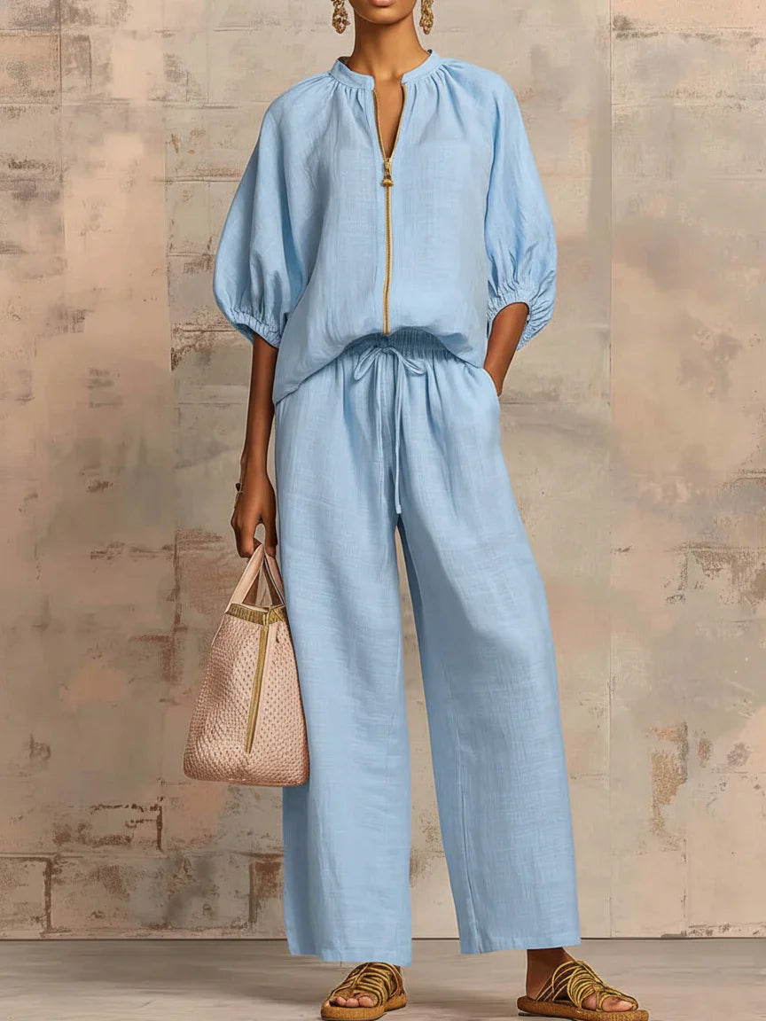 Alba | Button-Front Two-Piece Set
