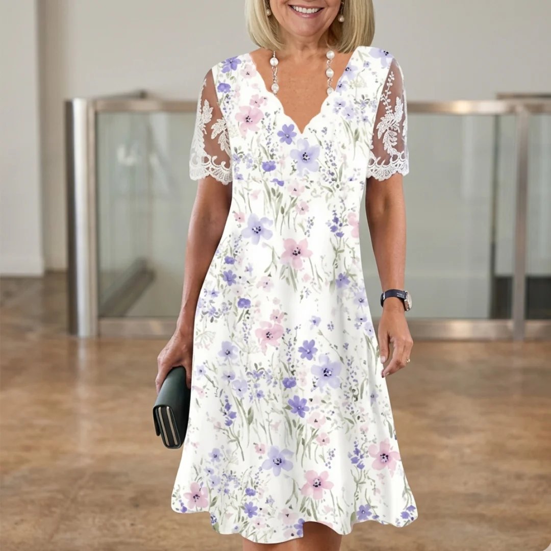 Eleanor | Floral Print Midi Dress