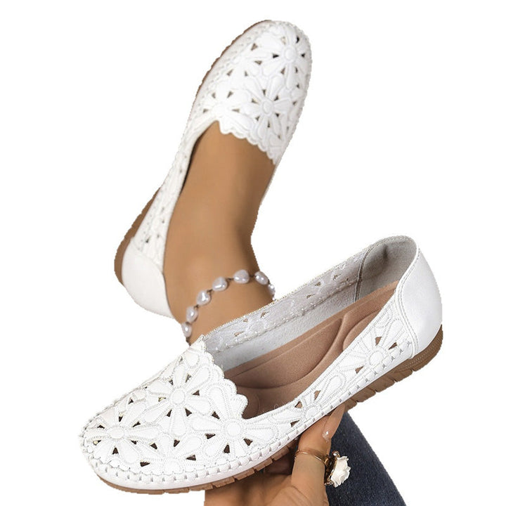 Evelyn | Breathable Floral Cutout Loafers